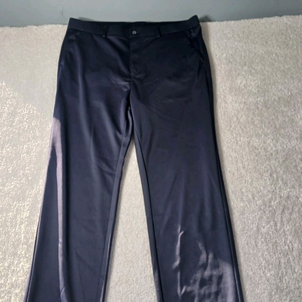 Flex High Waisted Stretchy Flare Leg Workpants Pants Blue Size 36x32